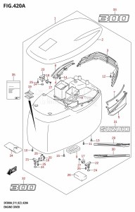 DF250A From 25003P-140001 (E11 E40)  2021 drawing ENGINE COVER (020:DF300A)