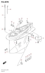 DF175T From 17502F-510001 (E03)  2015 drawing GEAR CASE (DF150TG:E03)