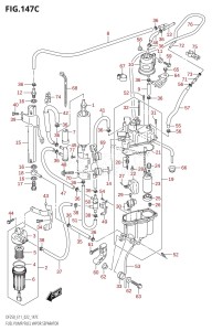 DF250Z From 25003Z-040001 (E40)  2020 drawing FUEL PUMP /​ FUEL VAPOR SEPARATOR (E03:DF250ST:(020,021))