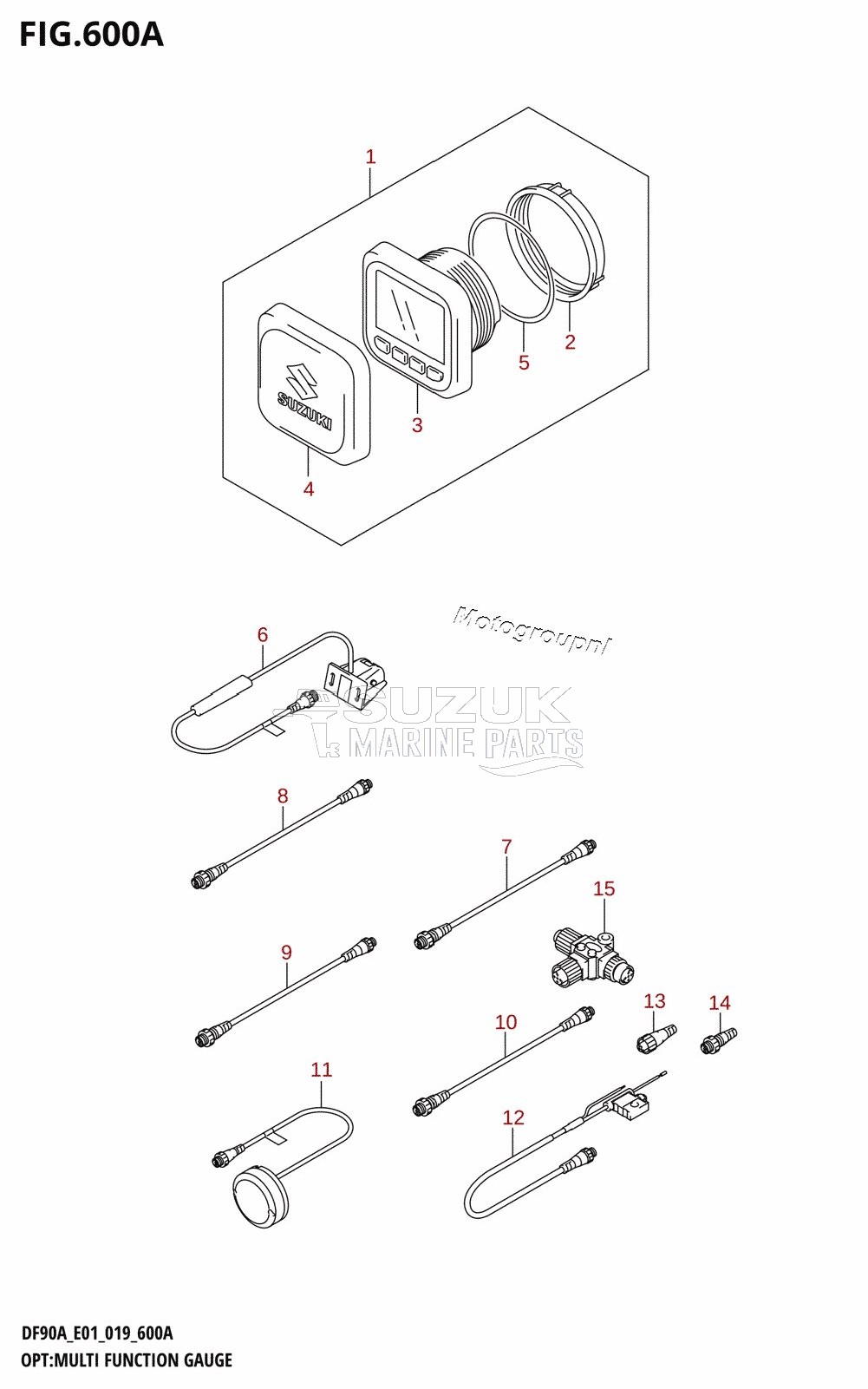 OPT:MULTI FUNCTION GAUGE (DF70ATH,DF90ATH)