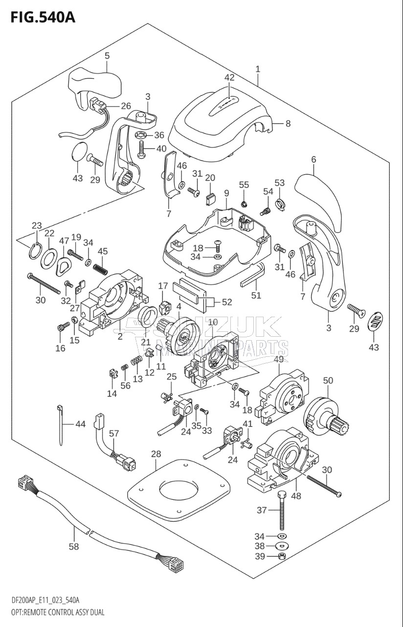 OPT:REMOTE CONTROL ASSY DUAL (020,021)