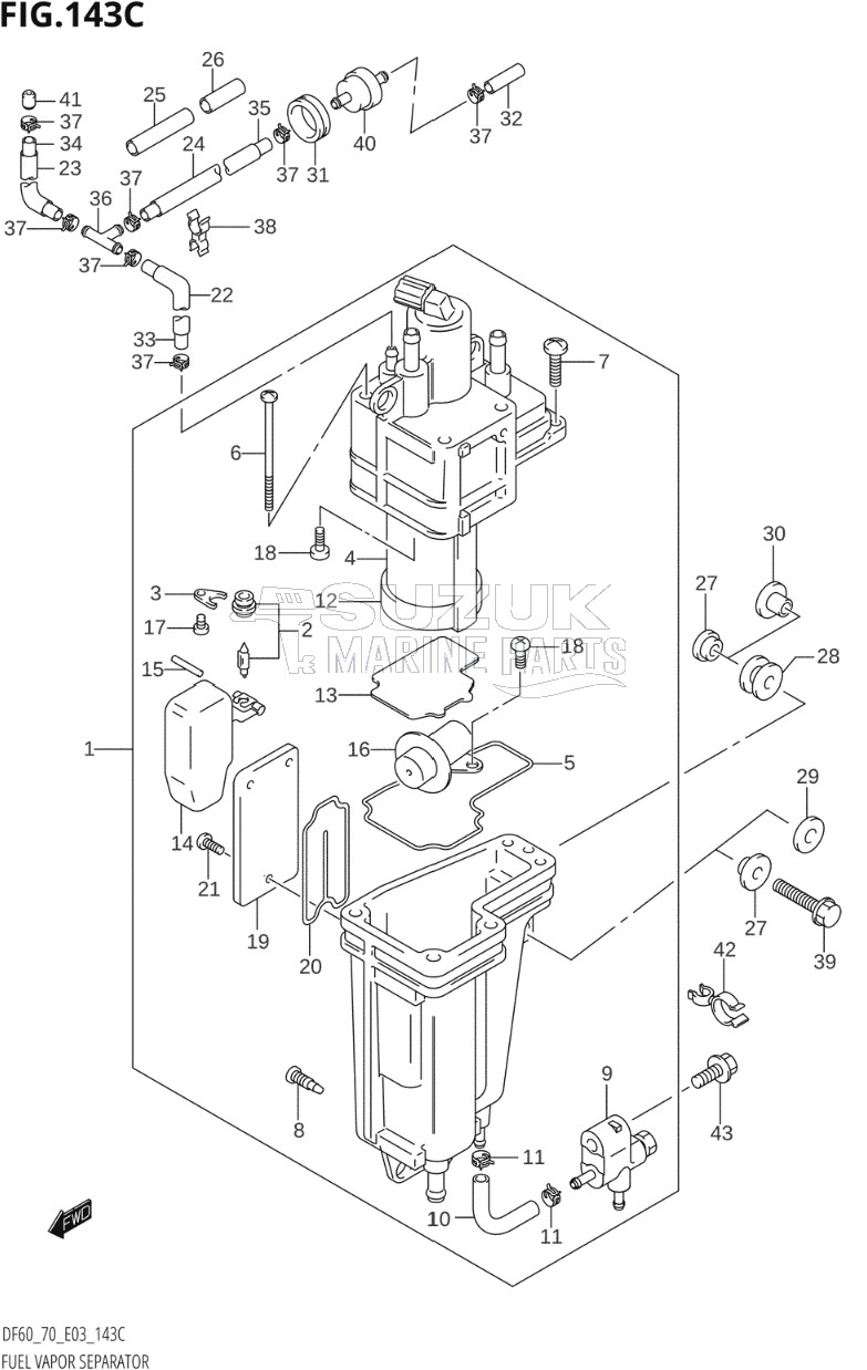 FUEL VAPOR SEPARATOR (K1,K2,K3,K4,K5,K6,K7,K8,K9)