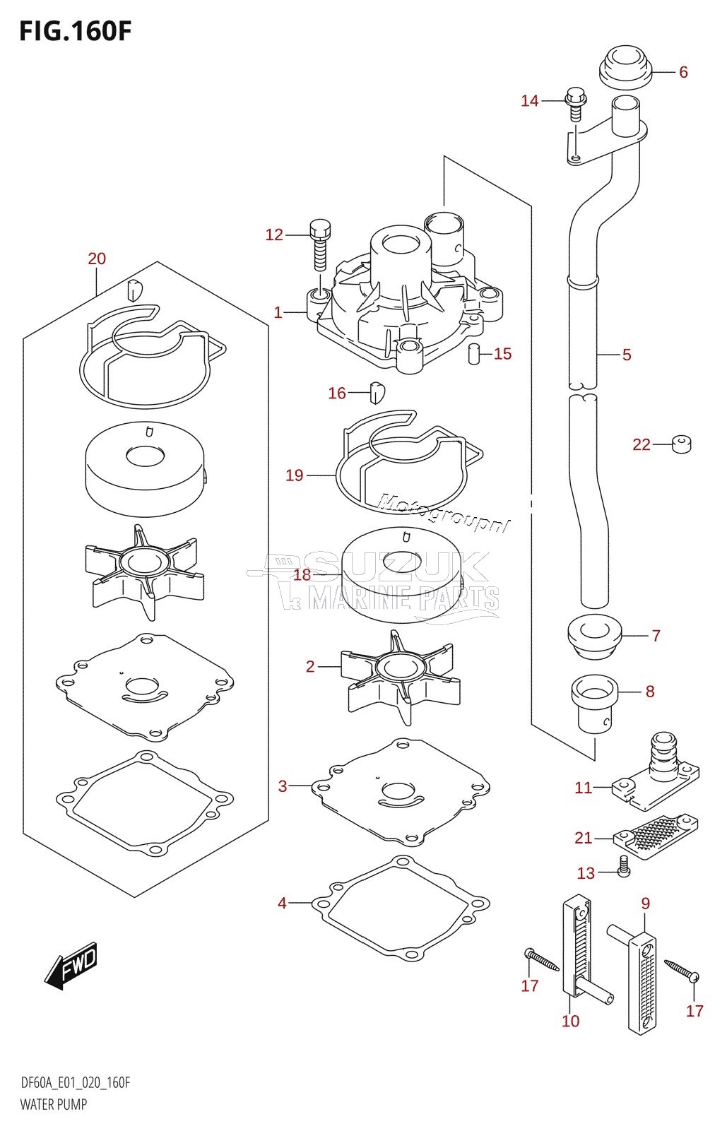 WATER PUMP (DF50AVTH:E01,DF40ASVT)