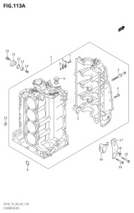 15002Z-210001 (2012) 150hp E03-USA (DF150Z) DF150Z drawing CYLINDER BLOCK