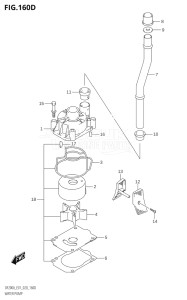 15003Z-040001 (2020) 150hp E01 E40-Gen. Export 1 - Costa Rica (DF150AZ) DF150AZ drawing WATER PUMP (DF200AZ:E40)