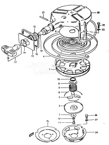 DT25 From 2501-100001 ()  1982 drawing STARTER 2