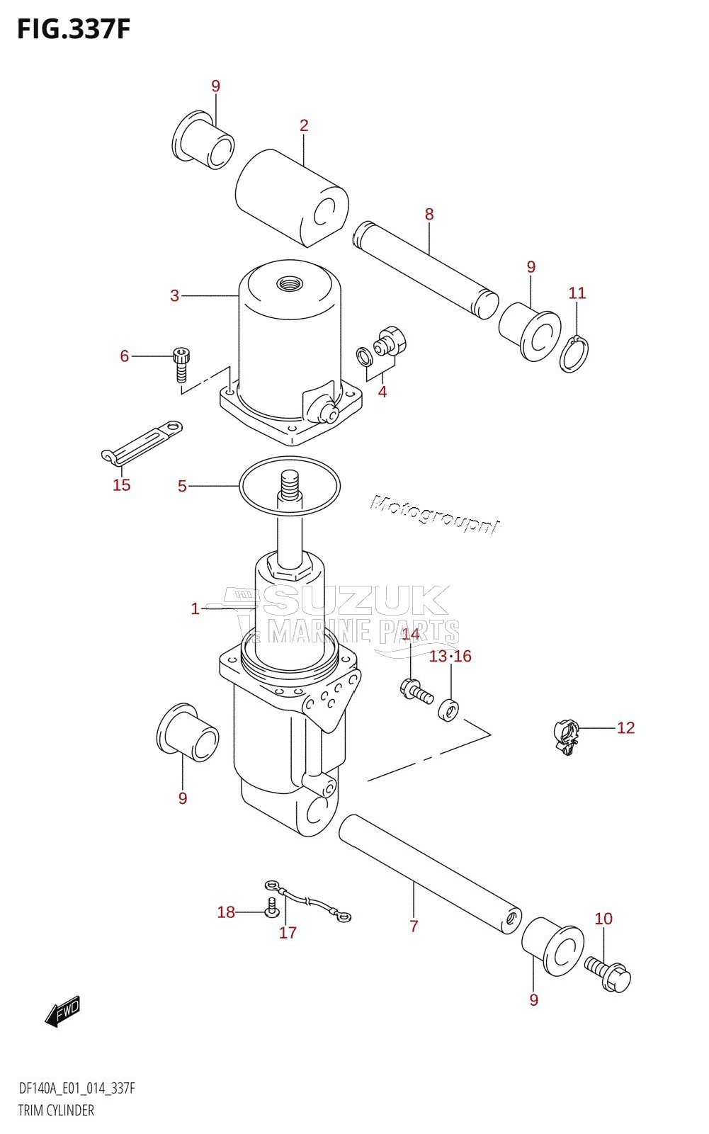 TRIM CYLINDER (DF115AZ:E40)