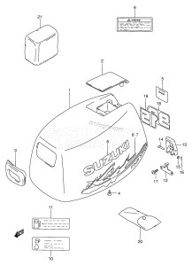 DF9.9 From 00991F-861001 ()  1998 drawing ENGINE COVER