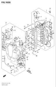 22503Z-410001 (2014) 225hp E01 E40-Gen. Export 1 - Costa Rica (DF225Z) DF225Z drawing THROTTLE BODY (DF225Z:E01)