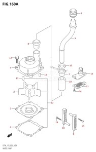 DF90 From 09001F-151001 (E03)  2001 drawing WATER PUMP (K1,K2,K3,K4,K5,K6)