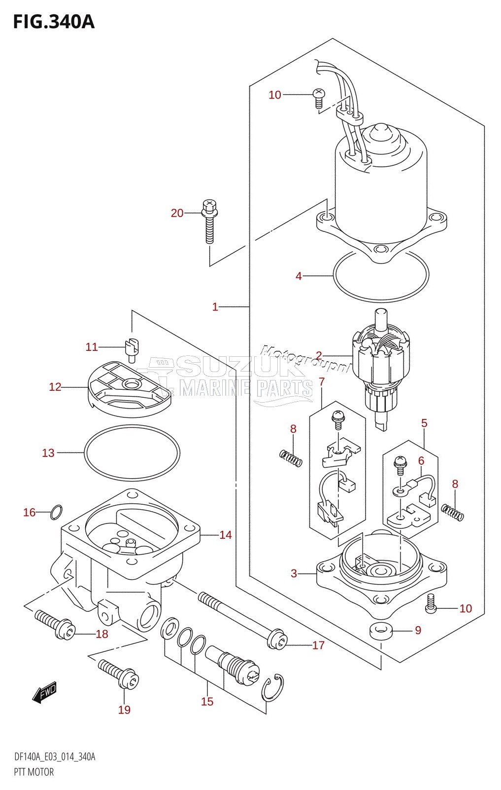 PTT MOTOR (DF100AT:E03)