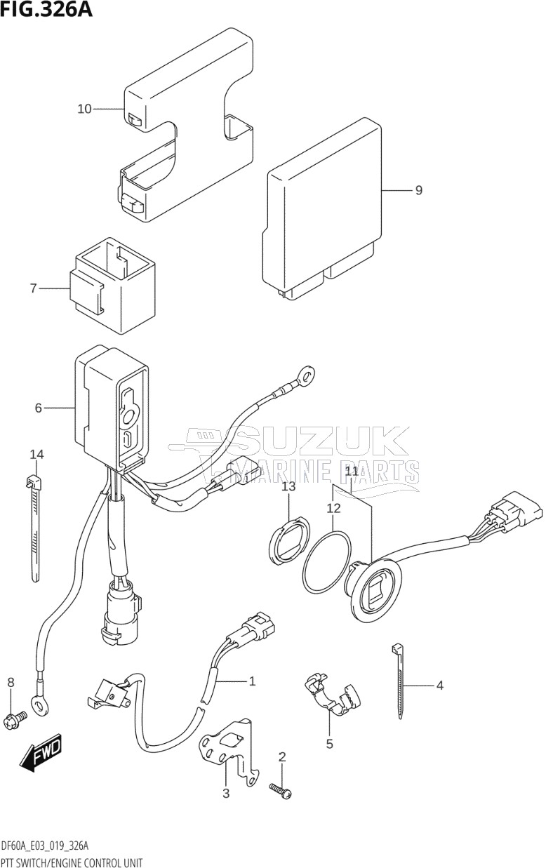 PTT SWITCH / ENGINE CONTROL UNIT (DF40A)