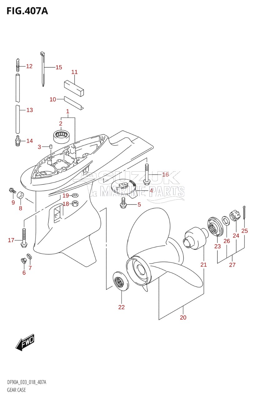 GEAR CASE (DF70A,DF90A)