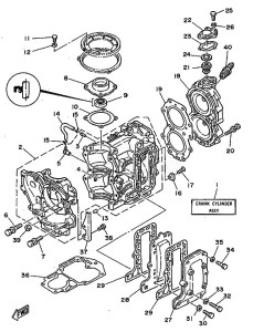 20C drawing CYLINDER--CRANKCASE