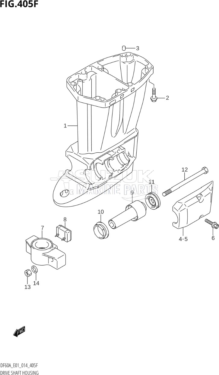 DRIVE SHAFT HOUSING (DF50ATH:E01)