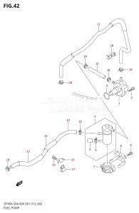 DF40A From 04004F-210001 (E34-Italy)  2012 drawing FUEL PUMP (DF40AST E34)