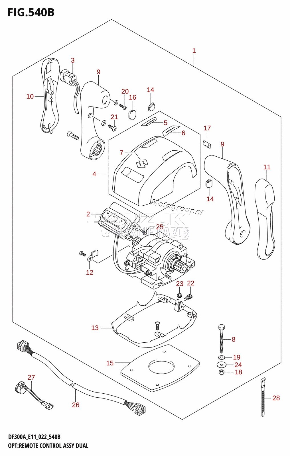 OPT:REMOTE CONTROL ASSY DUAL (022)