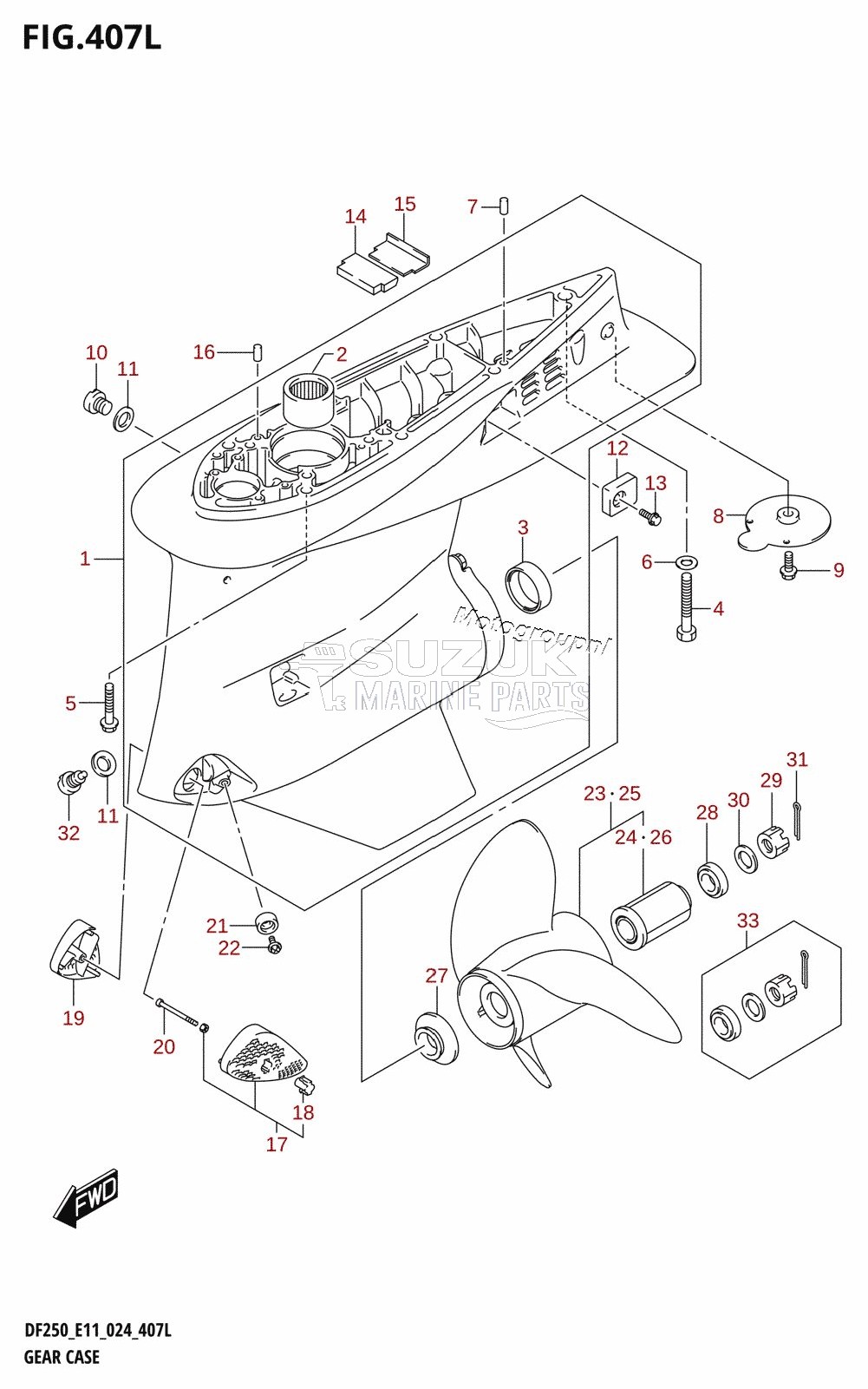 GEAR CASE (DF250ST)