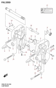 DF20A From 02002F-440001 (P01 - P40)  2024 drawing CLAMP BRACKET (DF15AT,DF20AT,DF20ATH)