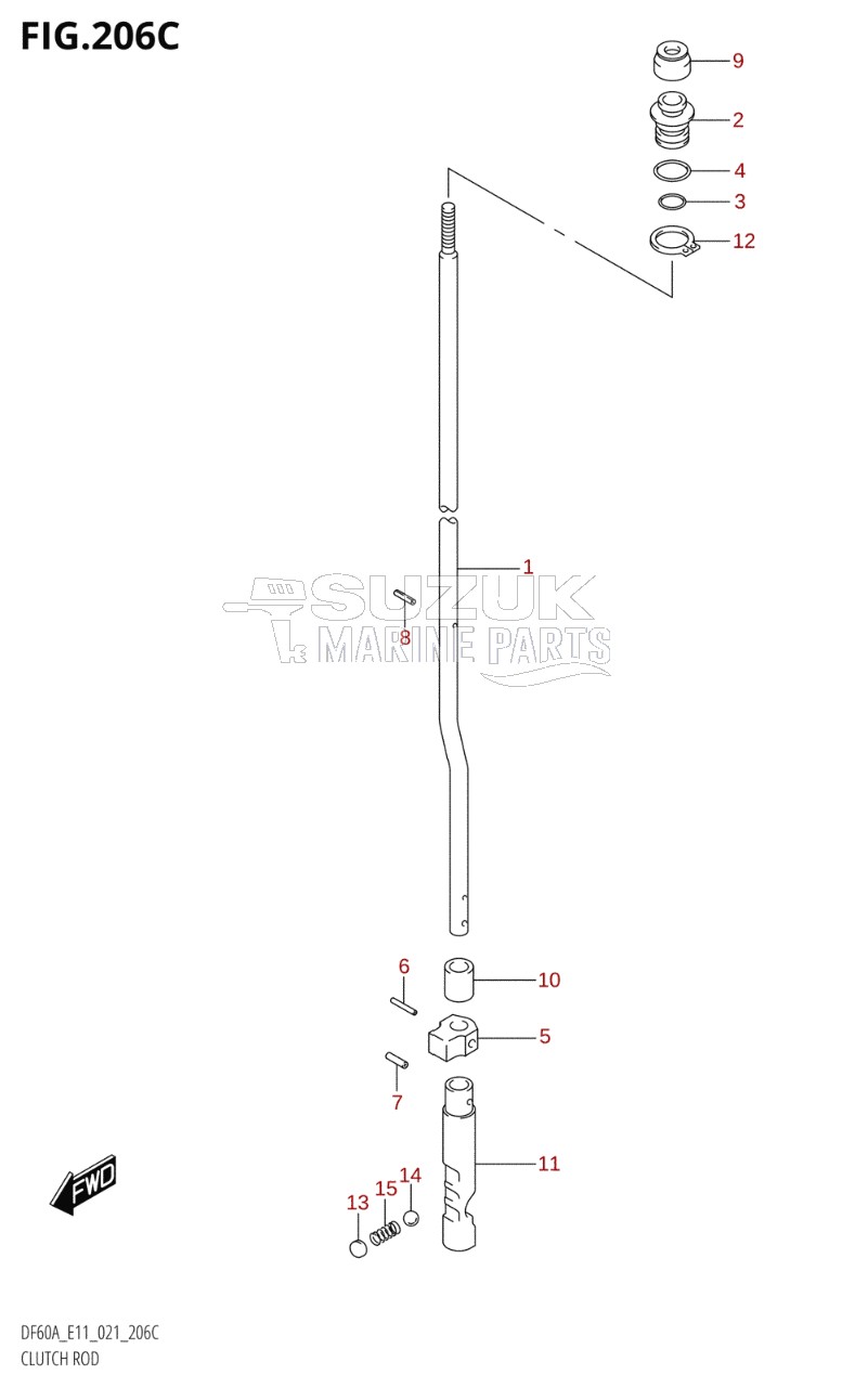 CLUTCH ROD (DF40AST:E34)