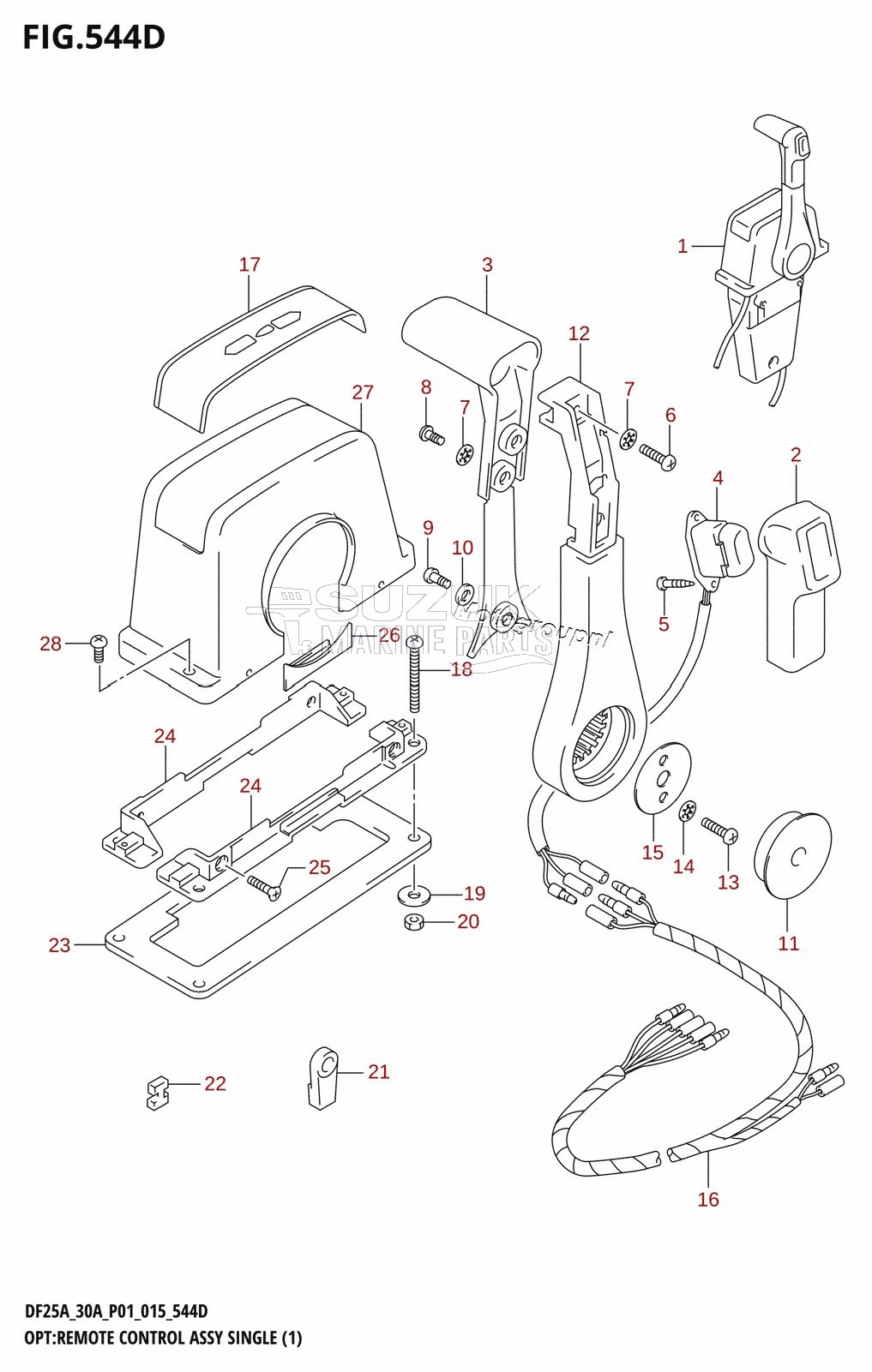 OPT:REMOTE CONTROL ASSY SINGLE (1) (DF30AT:P01)