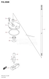 DF225Z From 22503Z-510001 (E01 E40)  2005 drawing CLUTCH ROD (DF200T:E40)