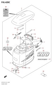 DF225Z From 22503Z-210001 (E01 E40)  2012 drawing ENGINE COVER (DF200Z:E01)