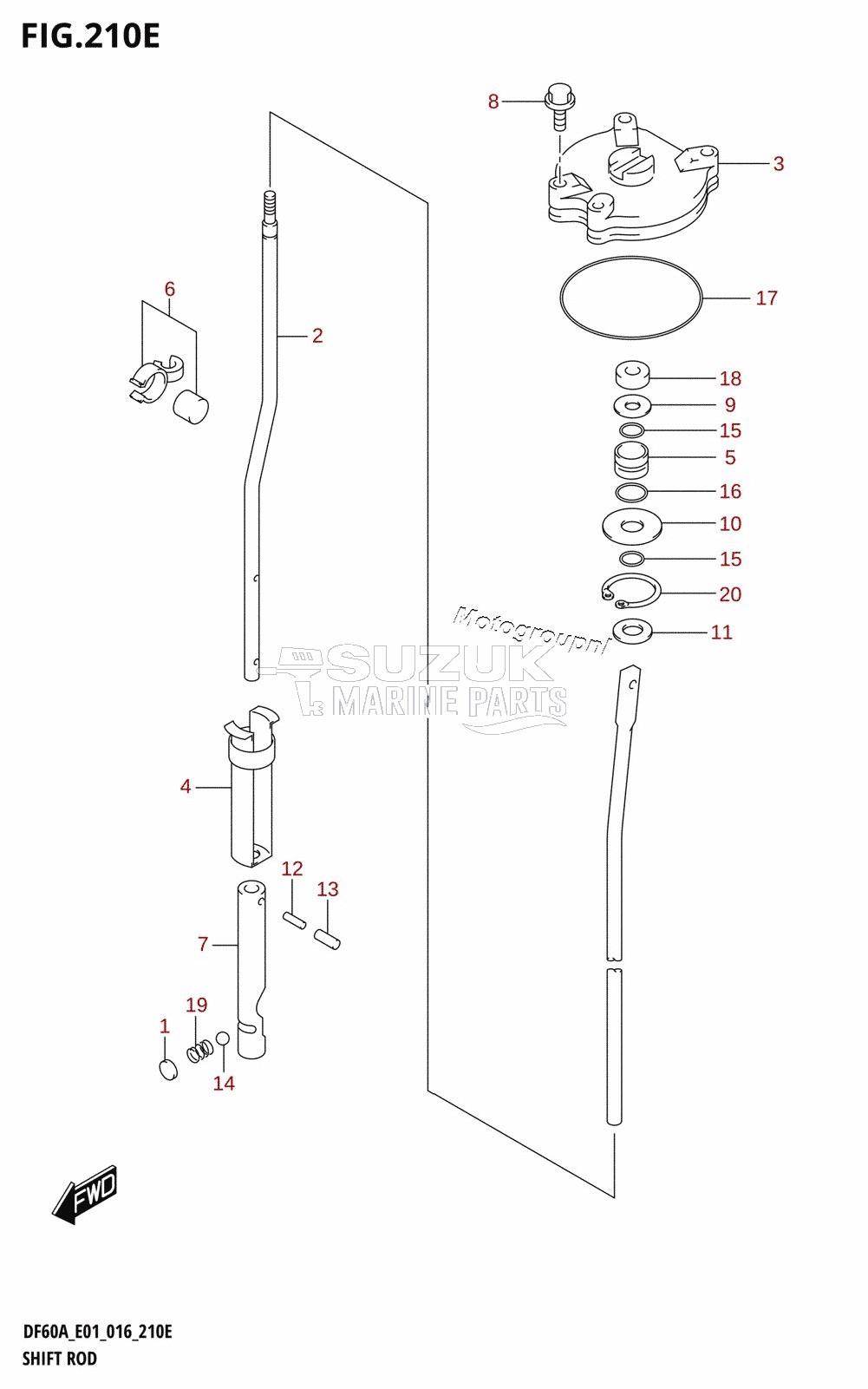 SHIFT ROD (DF60AVTH:E01)