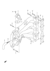 Outboard DF 140A drawing Intake Manifold