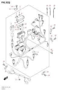 05003F-510001 (2005) 50hp E01-Gen. Export 1 (DF50A  DF50ATH) DF50A drawing HARNESS (DF60AQH:E01)