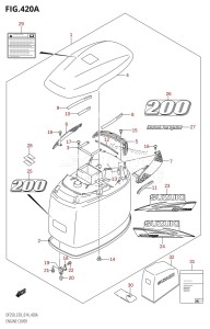 DF225T From 22503F-410001 (E03)  2014 drawing ENGINE COVER (DF200T:E03)