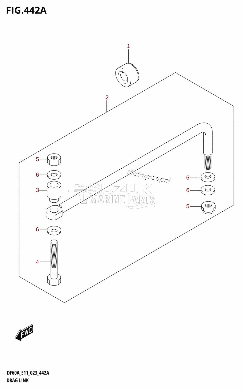 DRAG LINK (DF40A,DF40AST,DF50A,DF50AVT,DF60A,DF60AVT,DF40ASVT)