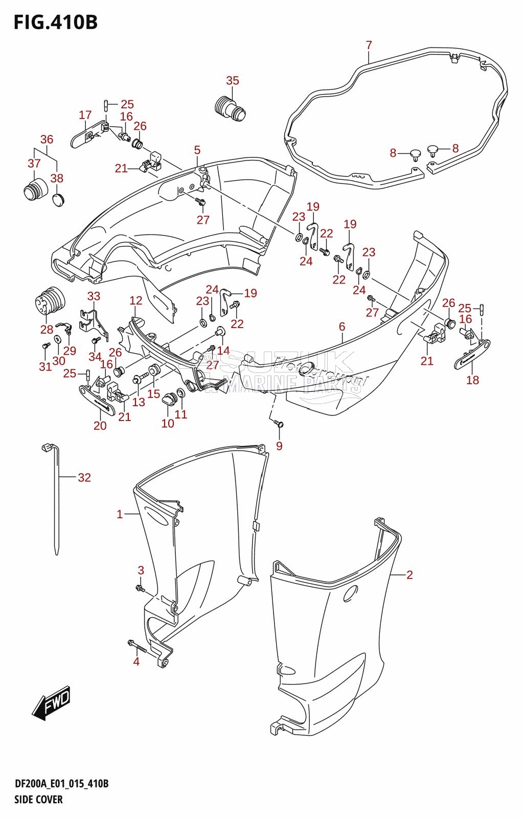 SIDE COVER (DF200AT:E40)