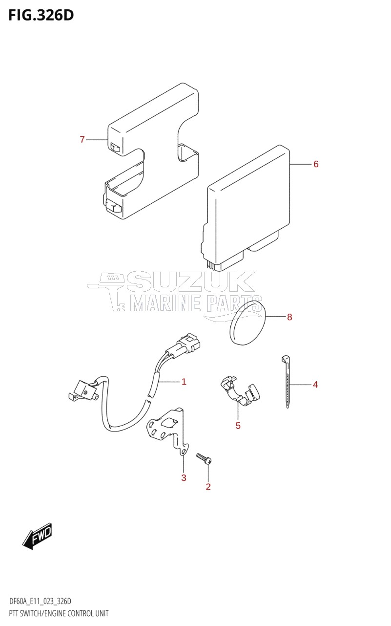 PTT SWITCH / ENGINE CONTROL UNIT ((DF40AQH,DF60AQH):023)