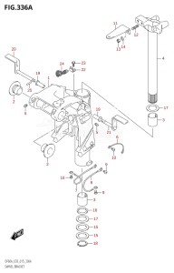 06003F-510001 (2005) 60hp E03-USA (DF60AVT) DF60A drawing SWIVEL BRACKET (DF40A:E03)