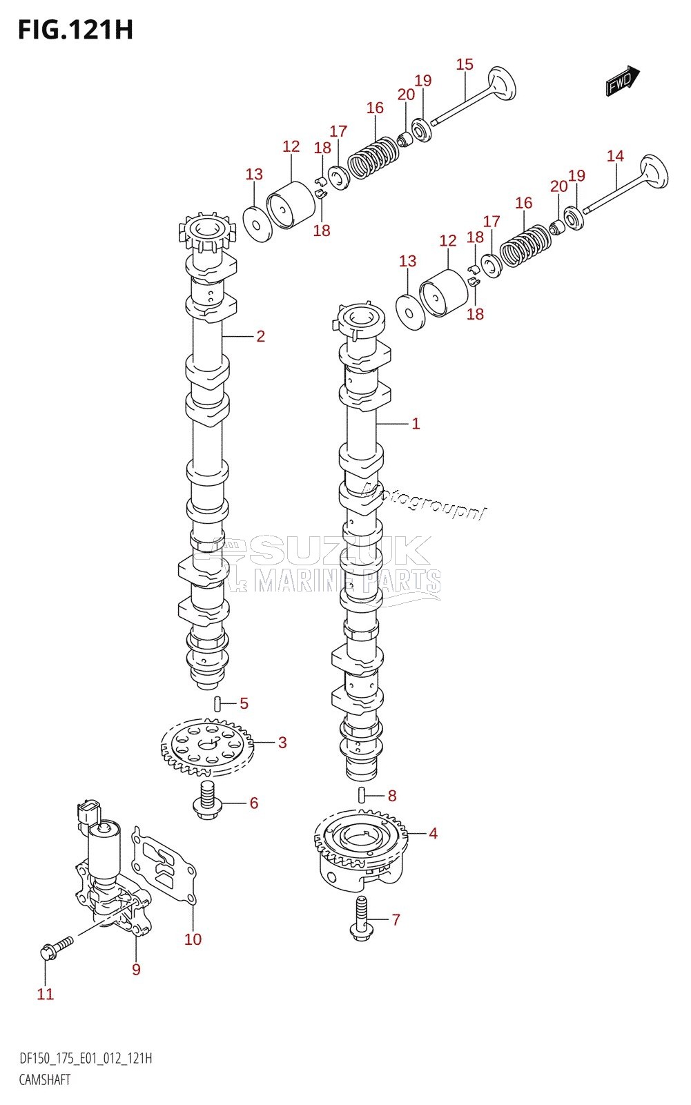 CAMSHAFT (DF175Z:E40)