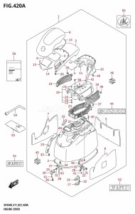 DF350A From 35001F-040001 (E01 E03  -)  2020 drawing ENGINE COVER (DF350A,DF350AMD)