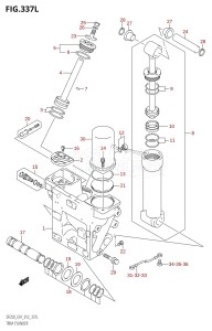 DF250Z From 25003Z-210001 (E01 E40)  2012 drawing TRIM CYLINDER (DF250Z:E01:(X-TRANSOM,XX-TRANSOM))