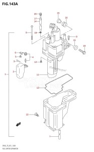 DF70 From 07001F-151001 (E01 E40)  2001 drawing FUEL VAPOR SEPARATOR (W,X)