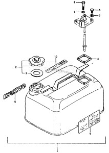 DT5W From 0502-2xxxx ()  1989 drawing FUEL TANK 2:DT8 (E09, E13, E40)