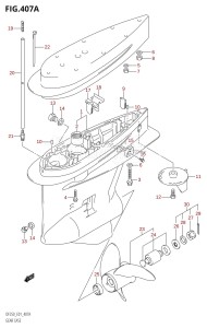 DF200 From 20001F-980001 (E01 E40)  2009 drawing GEAR CASE (DF200T,DF200WT,DF225T,DF225WT,DF250T)