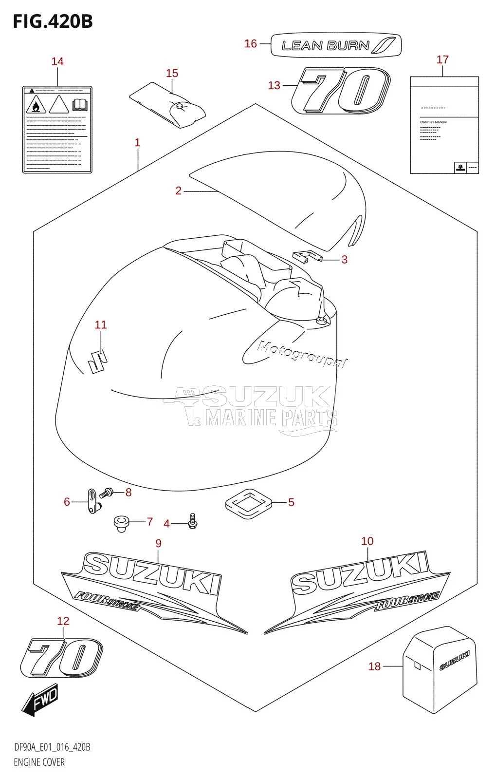 ENGINE COVER (DF70A:E40)