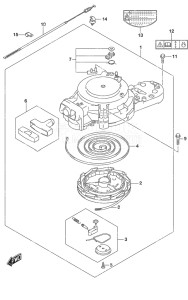 Outboard DF 20A drawing Recoil Starter