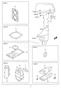 DT6S From 00601-861001 ()  1998 drawing OPTIONA : GASKET SET (DT5 ~MODEL:94)