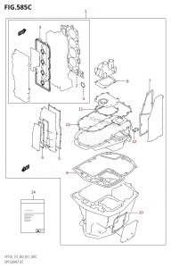 DF175Z From 17502Z-210001 (E03)  2012 drawing OPT:GASKET SET (DF175T:E03)