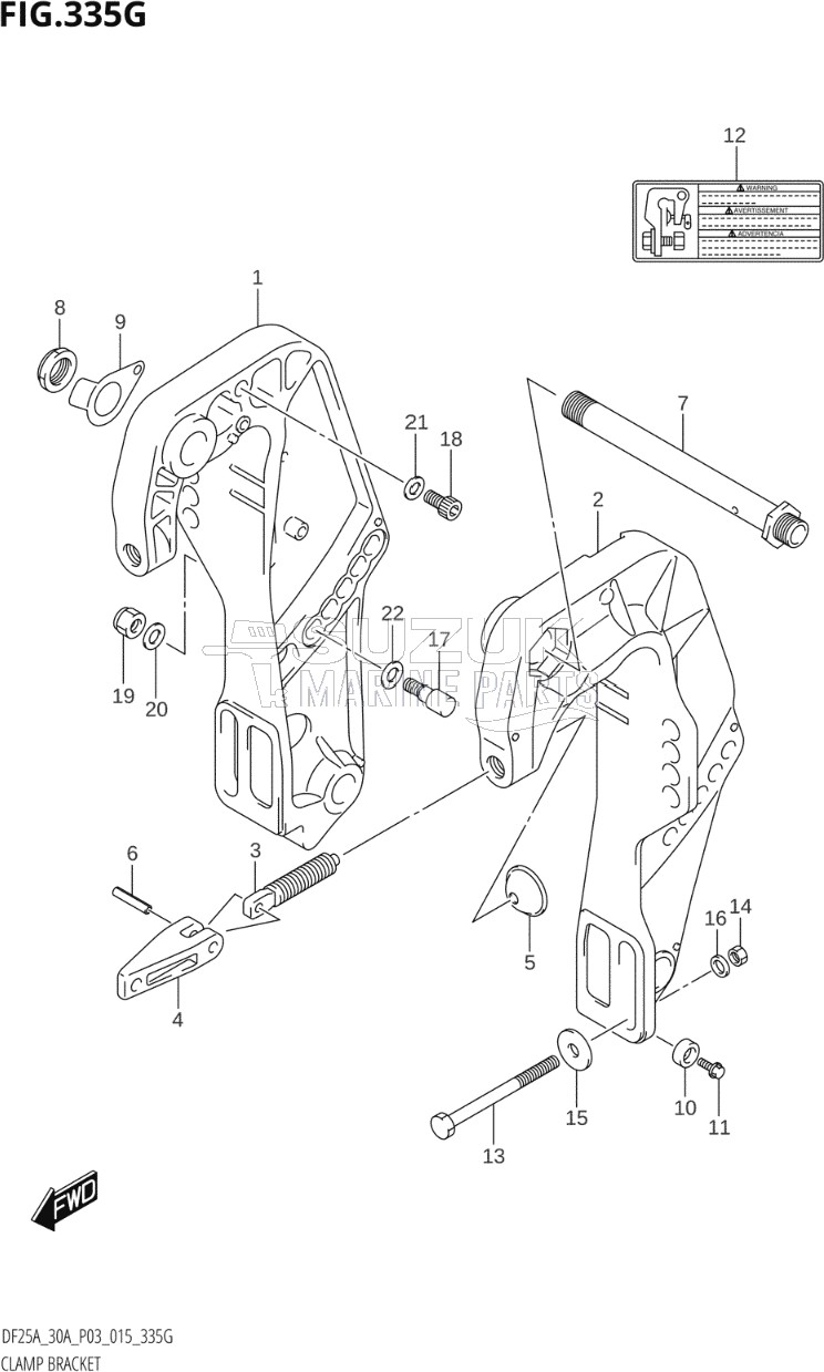 CLAMP BRACKET (DF30ATH:P03)