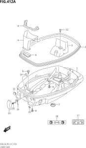 00403F-710001 (2017) 4hp P03-U.S.A (DF4A) DF4A drawing LOWER COVER (DF4A:P03)