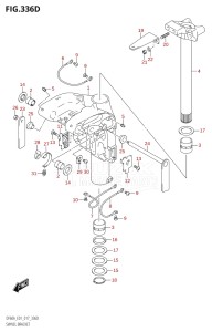 04003F-710001 (2017) 40hp E01-Gen. Export 1 (DF40A  DF40AQH  DF40ATH) DF40A drawing SWIVEL BRACKET (DF40AST:E34)