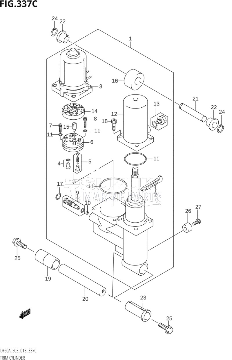 TRIM CYLINDER (DF60A:E03)