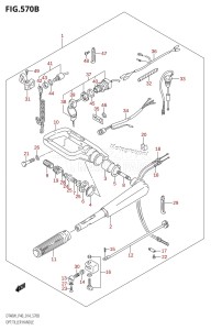 DT40 From 04005K-410001 ()  2014 drawing OPT:TILLER HANDLE (DT40WR:P90)